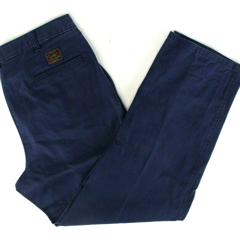 Duxbak Mens Pleat Front Chino Pants Sz 33x30 Navy